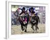 Jockeys Race in the 133 Rd Annual Traditional Water Buffalo Race in Chonburi Province, Thailand-null-Framed Photographic Print