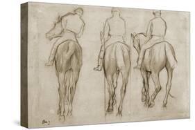 Jockeys-Edgar Degas-Stretched Canvas