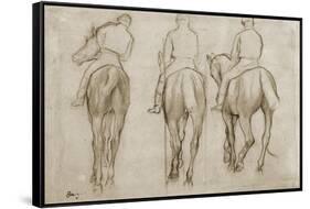 Jockeys-Edgar Degas-Framed Stretched Canvas