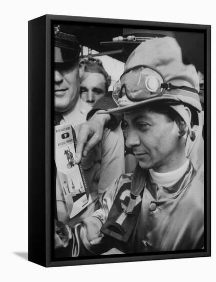 Jocky Willie Hartack after Winning the Kentucky Derby-null-Framed Stretched Canvas