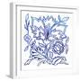 Jodhpur Blues on White II-Elizabeth Medley-Framed Premium Giclee Print