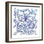 Jodhpur Blues on White II-Elizabeth Medley-Framed Art Print