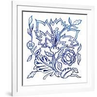 Jodhpur Blues on White II-Elizabeth Medley-Framed Art Print