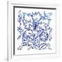 Jodhpur Blues on White II-Elizabeth Medley-Framed Art Print