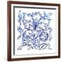 Jodhpur Blues on White II-Elizabeth Medley-Framed Art Print