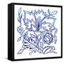 Jodhpur Blues on White II-Elizabeth Medley-Framed Stretched Canvas