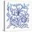 Jodhpur Blues on White II-Elizabeth Medley-Stretched Canvas