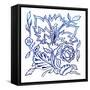 Jodhpur Blues on White II-Elizabeth Medley-Framed Stretched Canvas