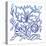 Jodhpur Blues on White II-Elizabeth Medley-Stretched Canvas