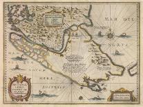 Map of Palestine 1629-Jodocus Hondius-Framed Giclee Print