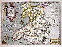 Map of Wales, Published c.1630-Jodocus Hondius-Framed Giclee Print