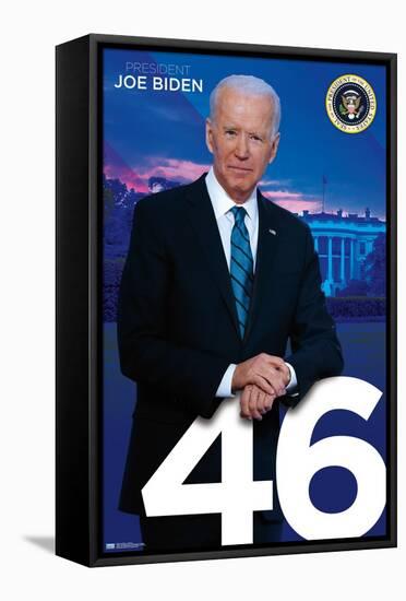 Joe Biden - President-Trends International-Framed Stretched Canvas