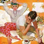 The Girl Who Took Sunbaths - Saturday Evening Post "Leading Ladies", February 1, 1958 pg.30-Joe Bowler-Stretched Canvas