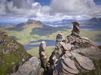 View from Summit of Sgorr Tuath, Sandstone Pinnacles, Assynt Mountains, Highland, Scotland, UK-Joe Cornish-Photographic Print