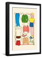 Joe - Dress Up Doll-Elaine Ends-Framed Art Print