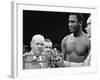 Joe Frazier at the Weigh in for His Fight Against Muhammad Ali-John Shearer-Framed Premium Photographic Print