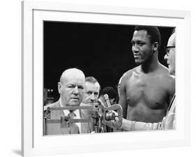 Joe Frazier at the Weigh in for His Fight Against Muhammad Ali-John Shearer-Framed Premium Photographic Print