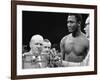 Joe Frazier at the Weigh in for His Fight Against Muhammad Ali-John Shearer-Framed Premium Photographic Print