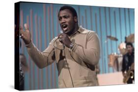 Joe Frazier Rehearsing with His Band Joe Frazier and the Knockouts for Don Rickles Show, 1971-John Shearer-Stretched Canvas