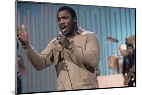 Joe Frazier Rehearsing with His Band Joe Frazier and the Knockouts for Don Rickles Show, 1971-John Shearer-Mounted Photographic Print