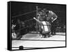 Joe Frazier Vs. Mohammed Ali at Madison Square Garden-John Shearer-Framed Stretched Canvas