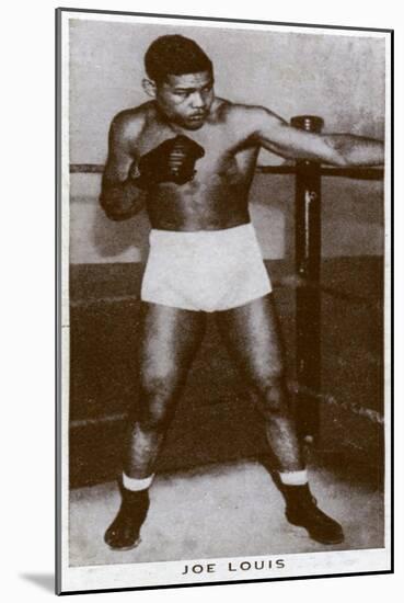 Joe Louis, American Boxer, 1938-null-Mounted Giclee Print