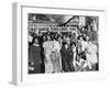 Joe Louis Fans Celebrate Louis' Victory over Tom Farr, Harlem, August 30, 1937-null-Framed Photo