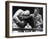 Joe Louis (Left), and Ezzard Charles, in a Heavyweight Title Bout, Sept. 27, 1950-null-Framed Photo