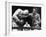 Joe Louis (Left), and Ezzard Charles, in a Heavyweight Title Bout, Sept. 27, 1950-null-Framed Photo