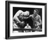 Joe Louis (Left), and Ezzard Charles, in a Heavyweight Title Bout, Sept. 27, 1950-null-Framed Photo