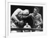 Joe Louis (Left), and Ezzard Charles, in a Heavyweight Title Bout, Sept. 27, 1950-null-Framed Photo