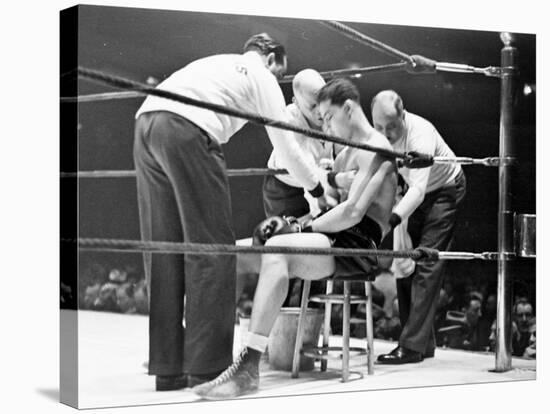 Joe Louis, Negro Boxer Fighting Perry-Peter Stackpole-Stretched Canvas