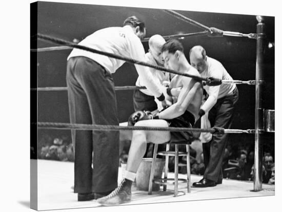 Joe Louis, Negro Boxer Fighting Perry-Peter Stackpole-Stretched Canvas