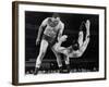 Joe Louis Throws Jim Bernard to the Mat During a 1956 Wrestling Match in Detroit-null-Framed Photo