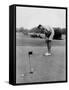 Joe Namath Playing Golf at the University of Alabama in Tuscaloosa, 1966-null-Framed Stretched Canvas