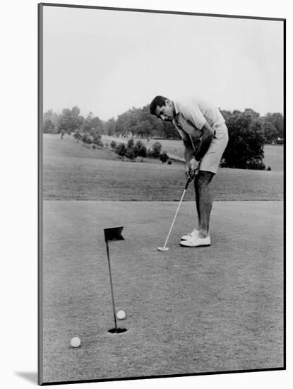 Joe Namath Playing Golf at the University of Alabama in Tuscaloosa, 1966-null-Mounted Photo