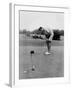 Joe Namath Playing Golf at the University of Alabama in Tuscaloosa, 1966-null-Framed Photo