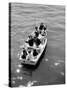 Joe Powers with Eight of His Ten Children Fishing in a Rowboat on Long Island Sound-Yale Joel-Stretched Canvas