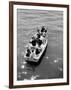 Joe Powers with Eight of His Ten Children Fishing in a Rowboat on Long Island Sound-Yale Joel-Framed Photographic Print
