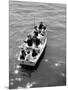 Joe Powers with Eight of His Ten Children Fishing in a Rowboat on Long Island Sound-Yale Joel-Mounted Photographic Print