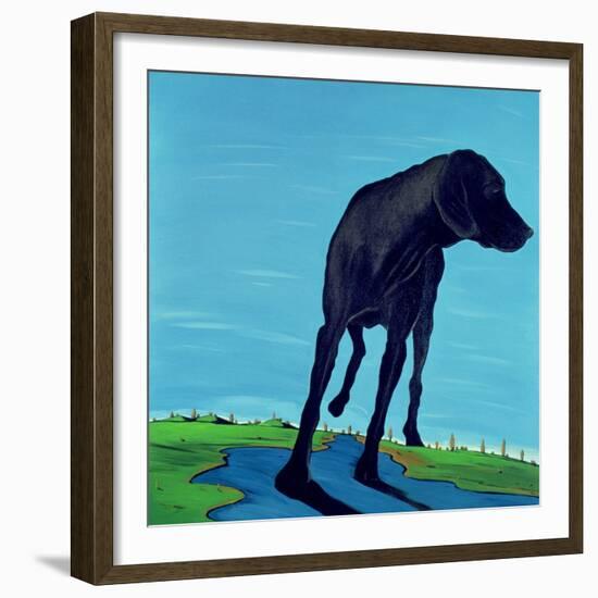 Joe's Black Dog (New View), 2000-Marjorie Weiss-Framed Giclee Print