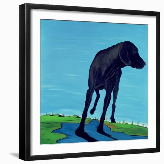 Joe's Black Dog (New View), 2000-Marjorie Weiss-Framed Giclee Print