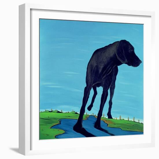 Joe's Black Dog (New View), 2000-Marjorie Weiss-Framed Giclee Print