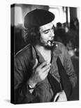 Cuban Rebel Ernesto "Che" Guevara, Left Arm in a Sling, Talking with Unseen Person-Joe Scherschel-Premium Photographic Print