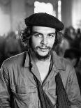Cuban Rebel Ernesto "Che" Guevara with Lit Cigar Clenched Between Teeth and Left Arm in a Sling-Joe Scherschel-Stretched Canvas