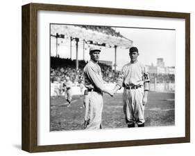 Joe Wood, Boston Red Sox & Jeff Tesreau, NY Giants, Baseball Photo - Boston, MA-Lantern Press-Framed Art Print