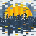 Mosaic Evening City-JoeBakal-Art Print