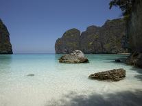 Ao Maya, Longtailboat in Front, Ko Phi Phi Leh, Thailand-Joern Simensen-Photographic Print