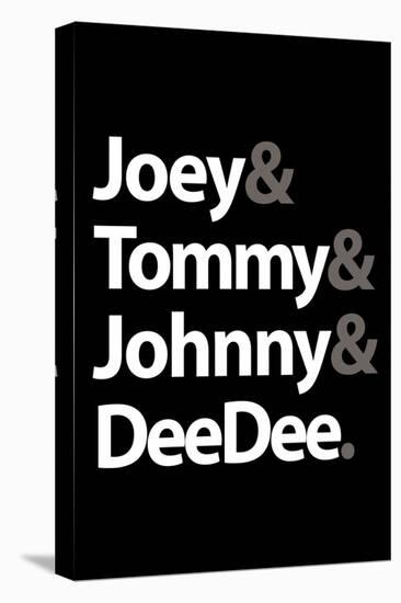 Joey Tommy Johnny and DeeDee Music Poster-null-Stretched Canvas