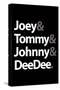 Joey Tommy Johnny and DeeDee Music Poster-null-Stretched Canvas